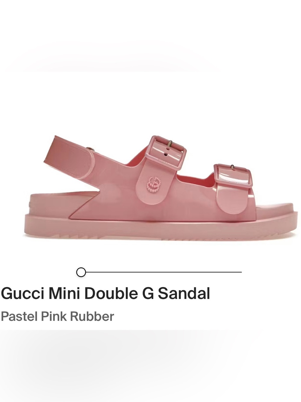Gucci Pastel Pink Double Buckle Sandal